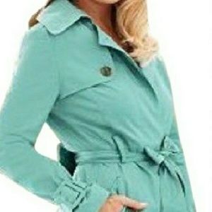 LC Lauren Conrad Mint Green trench coat